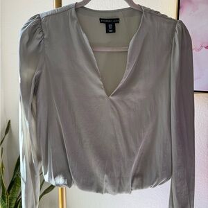 Sincerely Jules Women's Elegant Gray Blouse